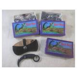 (BSB) 3 Black Ninja Knives with She...