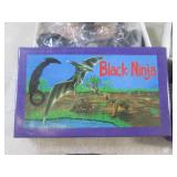 (BSB) 3 Black Ninja Knives with She...