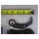 (BSB) 3 Black Ninja Knives with She...