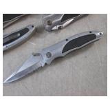 (EC1) 6 Folding Knives with Belt Cl...