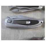(EC1) 6 Folding Knives with Belt Cl...