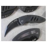 (BSB) 6 Folding Knives with Belt Cl...