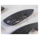(BSB) 6 Folding Knives with Belt Cl...
