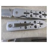 (BSB) 6 Folding Knives with Belt Cl...