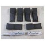 (BSB) 6 Folding Knives with Belt Cl...