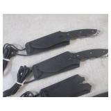 (BSB) 3 - 7" Fixed Blade Knives wit...