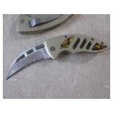 (EC1) 6 Folding Knives with Belt Cl...