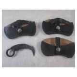 (EC1) 3 Karambit Knives with Sheath...