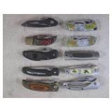 (BSB) 10 Assorted Folding Knives...