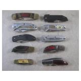 (BSB) 10 Assorted Folding Knives...