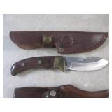 (BSB) 3 Fixed Blade Knives with Lea...