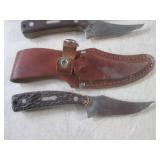 (BSB) 3 Fixed Blade Knives with Lea...
