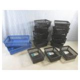 (CS) 13 Black Plastic Mini Bins and...