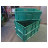 (EW4) 3 Stackable Plastic Bins with...