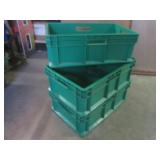 (EW4) 3 Stackable Plastic Bins with...