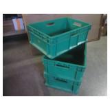 (EW4) 3 Stackable Plastic Bins with...