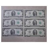 (CNTR) 6 Uncirculated Sequential US...