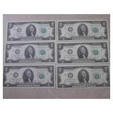 (CNTR) 6 Uncirculated Sequential US...