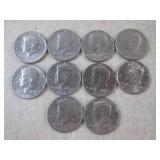(CNTR) 10 Assorted Kennedy Half Dol...