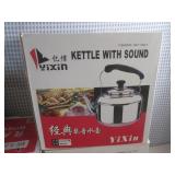 (F-0) 4 Stainless Steel Tea Kettles...