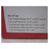 (EW3) 5pc Heavy Guage Non Stick Bak...