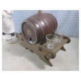 (CS) Vintage Ceramic Barrel Bar Set...