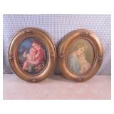 (C-2) Pair Vintage Framed Mother/Ch...