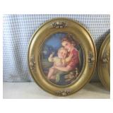 (C-2) Pair Vintage Framed Mother/Ch...
