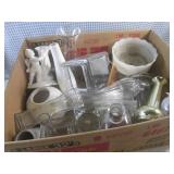 (F-2) Box Full of Assorted Glass Va...
