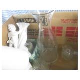 (F-2) Box Full of Assorted Glass Va...