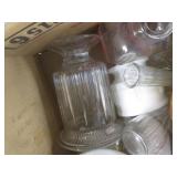 (F-2) Box Full of Assorted Glass Va...