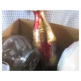 (F-2) Box Full of Assorted Glass, C...