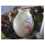 (F-2) Box Full of Assorted Glass, C...