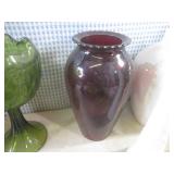 (EW3) Assorted Colored Glass Vases ...