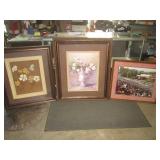 (EC1) 3 Large Framed Wall Decor 2 P...