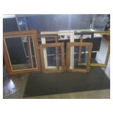 (C-2) 2 Glass Front Cabinet Doors a...