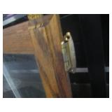 (C-2) 2 Glass Front Cabinet Doors a...