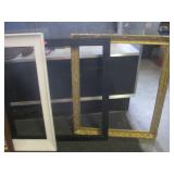 (C-2) 2 Glass Front Cabinet Doors a...