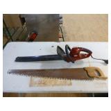 Hedge Trimmer and Hand Saw