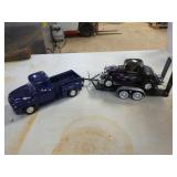 2 Die-Cast Carss with Trailer