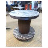 Wooden Spool Table on Swivel Casters