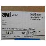 9 Rolls of 3M VHB Double-Sided Foam Core Tape