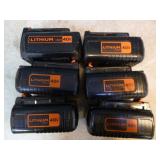 Tote of Black & Decker Batteries and Chargers