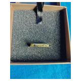 14K Gold Over Brass Personalized Name and Simulated Birthstone Stackable Ring - Size 10