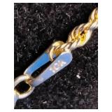 Midas Chain 10K Gold 24" Hollow Rope Chain