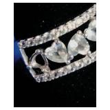 Sofia B. Sterling Silver Heart-Shaped Lab-Created White Sapphire Open Design Ring - Size 8