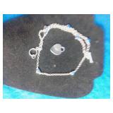 Silvertone Personalized Heart Charm Bracelet