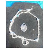 Silvertone Personalized Heart Charm Bracelet