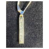 14K Gold Over Sterling Silver Personalized Name Tag Dangle Earrings