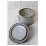 Handcrafted Ceramic Sugar Bowl with Lid - Speckled Design